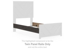 Signature Design by Ashley® B3789-83 Prendonea - Twin Panel Rails - Charcoal