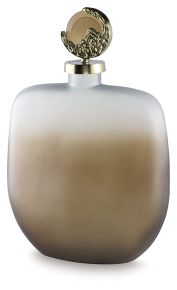 Signature Design by Ashley® A2000782 Acario - 17" Jar - Taupe / Gold Finish