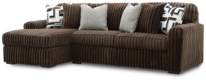 Signature Design by Ashley® 98104S1 Midnight-Madness - 2-Piece Sectional Sofa With LAF Corner Chaise - Chocolate