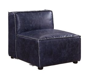 ACME 56595 Birdie - Modular Armless Chair - Vintage Blue Top Grain Leather