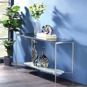 ACME LV00576 ACME LV00576 Adelrik - Sofa Table - Glass & Chrome