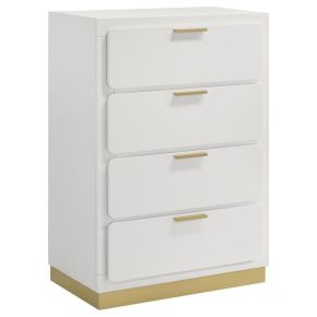 Coaster Fine Furniture 224775 Caraway - 4-Drawer Bedroom Chest - White