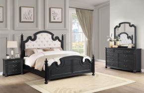 Coaster Fine Furniture 224761KE-S4 Celina - 4 Piece Eastern King Bedroom Set - Black