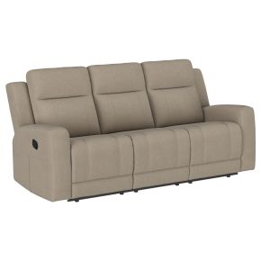 Coaster Fine Furniture 610281 Brentwood - Upholstered Motion Reclining Sofa - Taupe