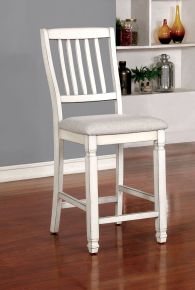 Furniture of America CM3194PC-2PK Kaliyah - Counter Height Chair (Set of 2) - Antique White