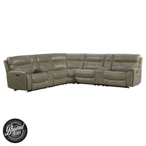 Intercon SI-SC-SECSET-MUS-6PC Summit - Dual-Power Sectional Set - Bolero Mushroom