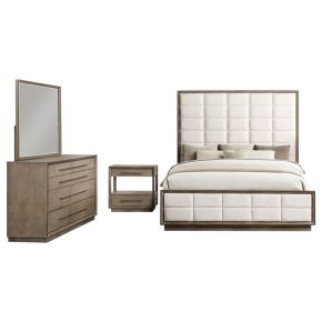 Coaster Fine Furniture 223271KE-S4 Durango - 4 Piece Eastern King Bedroom Set - Washed Oak