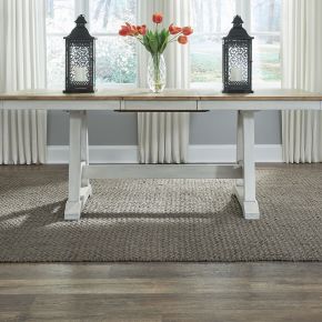 Liberty Furniture 62WH-P3878 Lindsey Farm - Trestle Table Base - Weathered White