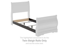 Signature Design by Ashley® B128-82 Huey Vineyard - Twin Sleigh Rails - Black