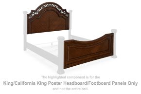 Signature Design by Ashley® B764-72 Lavinton - King/ California King Poster Headboard/ Footboard Panels - Brown
