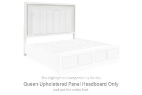 Signature Design by Ashley® B822-57 Chalanna - Queen Upholstered Panel Headboard - White