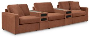 Signature Design by Ashley® 92102S15 Modmax - 5-Piece Sectional With 2 Audio System Consoles - Spice