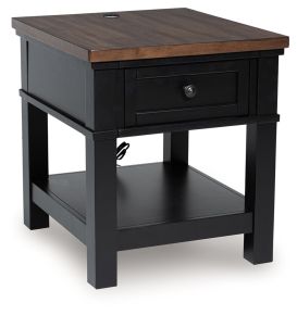 Ashley Furniture T664-3 Wildenauer - Rectangular End Table - Brown / Black