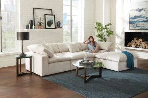 Jackson 4445/31/59/28/4-11 Posh - 4 Piece Modular Sectional With 1 Armless, 2 Corners, 1 Cocktail Ottoman - Porcelain