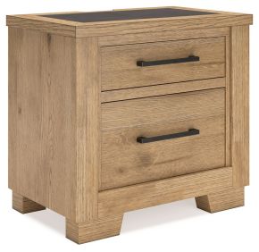 Signature Design by Ashley® B841-92 Galliden - Light Brown - Two Drawer Night Stand