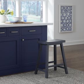 Liberty Furniture 38-B1824-N Creations - 24" Sawhorse Counter Stool - Navy