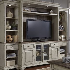 Liberty Furniture 498-ENTW-ENC Morgan Creek - Entertainment Center - White