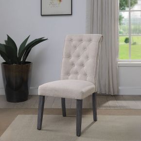 ACME 73267 Yabeina - Side Chair (Set of 2) - Beige Linen & Gray