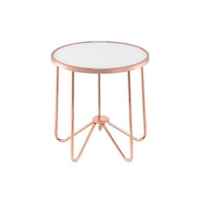 ACME 81837 Alivia - End Table - Frosted Glass & Rose Gold