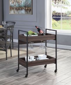 ACME AC00326 Jerrick - Kitchen Island - Walnut & Black Finish