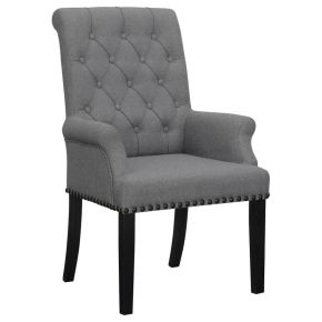 CoasterEssence 115163 Alana - Fabric Upholstered Dining Arm Chair - Gray