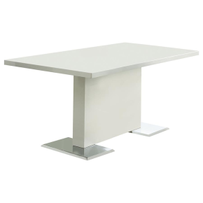 CoasterEssence 102310 Anges - Rectangular Dining Table - White High Gloss