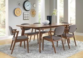 CoasterEveryday 105351-S7 Malone - 7 Piece Rectangular Dining Table Set - Dark Walnut