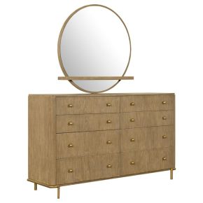 CoasterElevations 224303M Arini - 8-Drawer Dresser With Mirror - Sand Wash