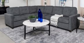 Coaster Fine Furniture 551701-SET Georgina - 4 Piece Upholstered Modular Sectional - Steel Gray