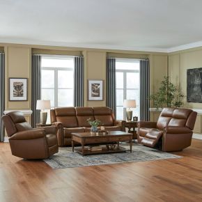 Liberty Furniture 7029VB-UPH-SOLOREC Liberty Furniture 7029VB-UPH-SOLOREC Carlton - Sofa With Loveseat & Recliner - Vintage Brown