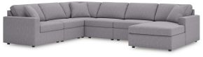 Signature Design by Ashley® 92104S46 Modmax - 6-Piece Sectional With Raf Corner Chaise - Granite