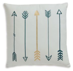 Ashley Furniture A1000994 Gyldan - Pillow (Set of 4) - White / Teal / Gold