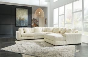 Signature Design by Ashley® 21104/64/46(2)/77/17 Lindyn - Right Arm Facing Corner Chaise 5 Pc Sectional - Ivory