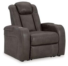 Signature Design by Ashley® 3660213 Fyne-dyme - Shadow - Power Recliner/Adj Headrest