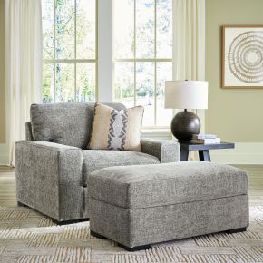 Signature Design by Ashley® 24904/23/14 Dunmor - Graphite - 2 Pc. - Chair And A Half, Ottoman