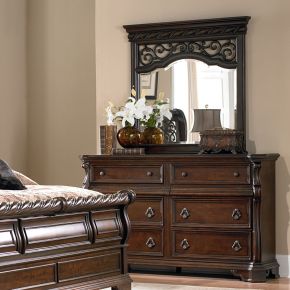 Liberty Furniture 575-BR-DM Arbor Place - Dresser & Mirror - Dark Brown