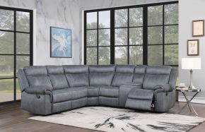 ACME LV00398 Dollum - Sectional Sofa - 2-Tone Gray Velvet