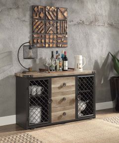 ACME DN01059 Edina - Server - Oak & Sandy Black Finish