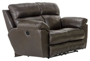 Catnapper 64072-1273/89-3073/89 Costa - Top Grain Italian Leather Power Lay Flat Reclining Loveseat - Chocolate