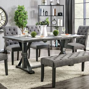 Furniture of America CM3735T Alfred - Dining Table - Antique Black