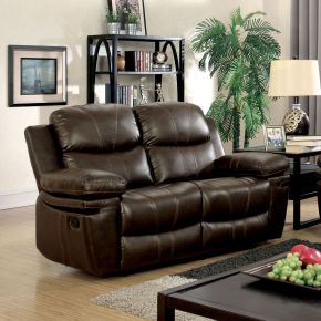 Furniture of America CM6992-LV Listowel - Loveseat - Brown