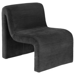 Coaster Fine Furniture 907526 Drayton - Upholstered Curved Armless Accent Chair - Black