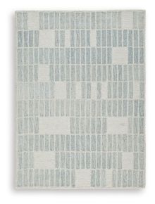 Signature Design by Ashley® R407812 Dylanton - 5' x 7' Rug - Ivory / Blue