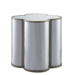 ACME 85397 Clover - End Table - Silver & Champagne Finish