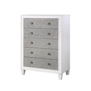 ACME BD00664 Katia - Chest - Rustic Gray & White Finish