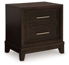 Signature Design by Ashley® B618-92 Neymorton - Dark Grayish Brown - Two Drawer Night Stand