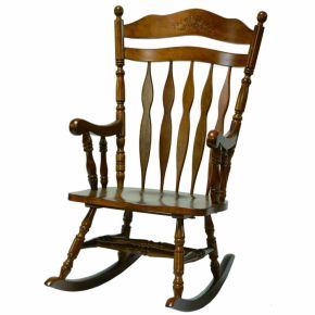 Tennessee Enterprises 5904TB Hardwood Carved Back Rocker