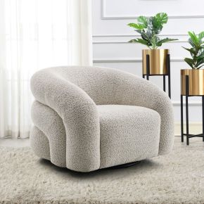 ACME LV02569 Irma - Chair With Swivel - Gray Boucle