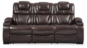 Signature Design by Ashley® 7540715 Warnerton - Brown Dark - PWR REC Sofa with ADJ Headrest