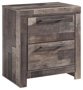 Benchcraft® B200-92 Derekson - Two Drawer Night Stand - Multi Gray